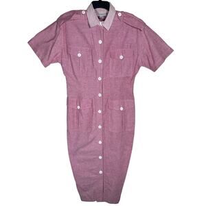 Vintage Adam Douglass Adriana Papell Button Front Sheath Maxi Dress Women's‎ 12